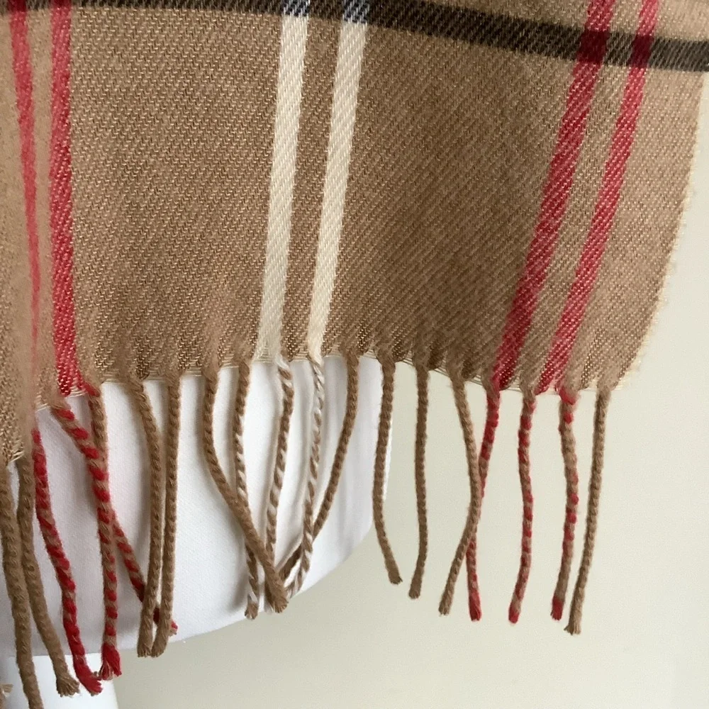 Cejon Italy Plaid Fringed Scarf